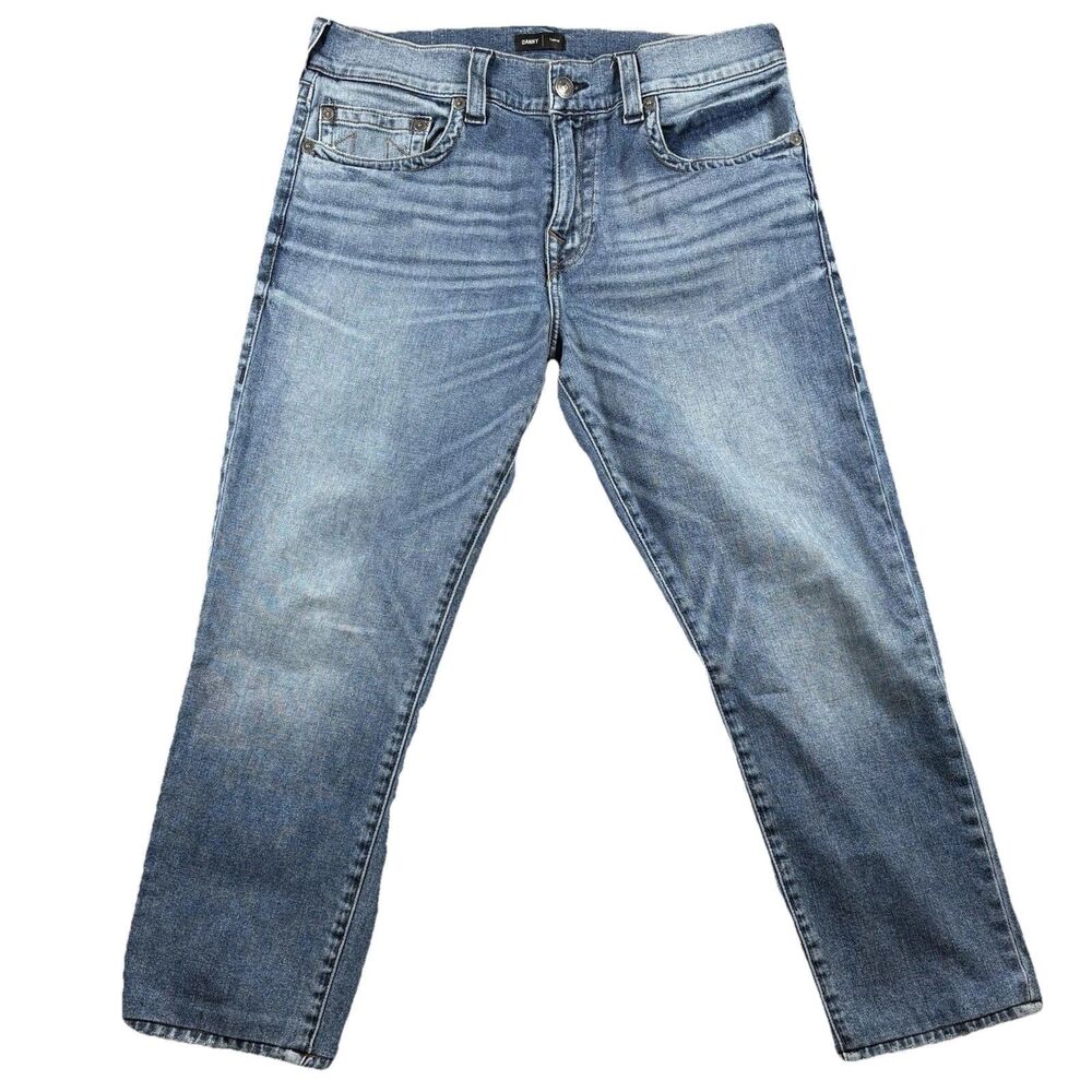 True Religion Danny Tapered Jeans Men’s 34 Blue Wash Denim Straight Slim Fit